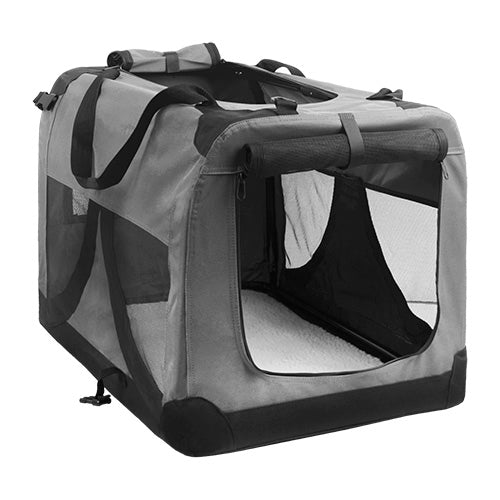 i.Pet Extra Large Portable Soft Pet Carrier- Grey