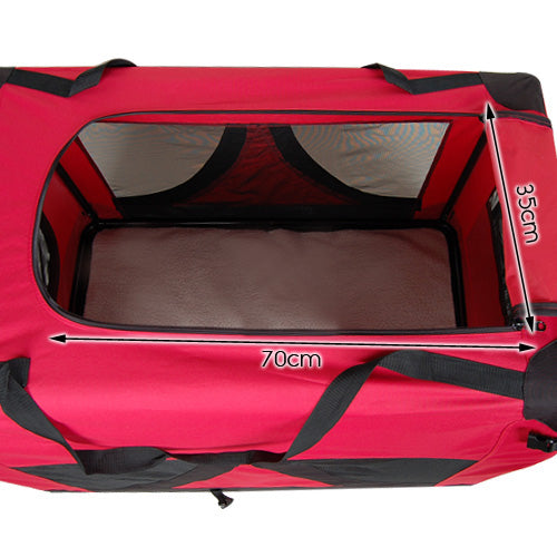 i.Pet Extra Large Portable Soft Pet Carrier- Red