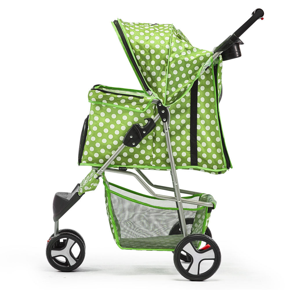 i.Pet 3 Wheel Pet Stroller - Green