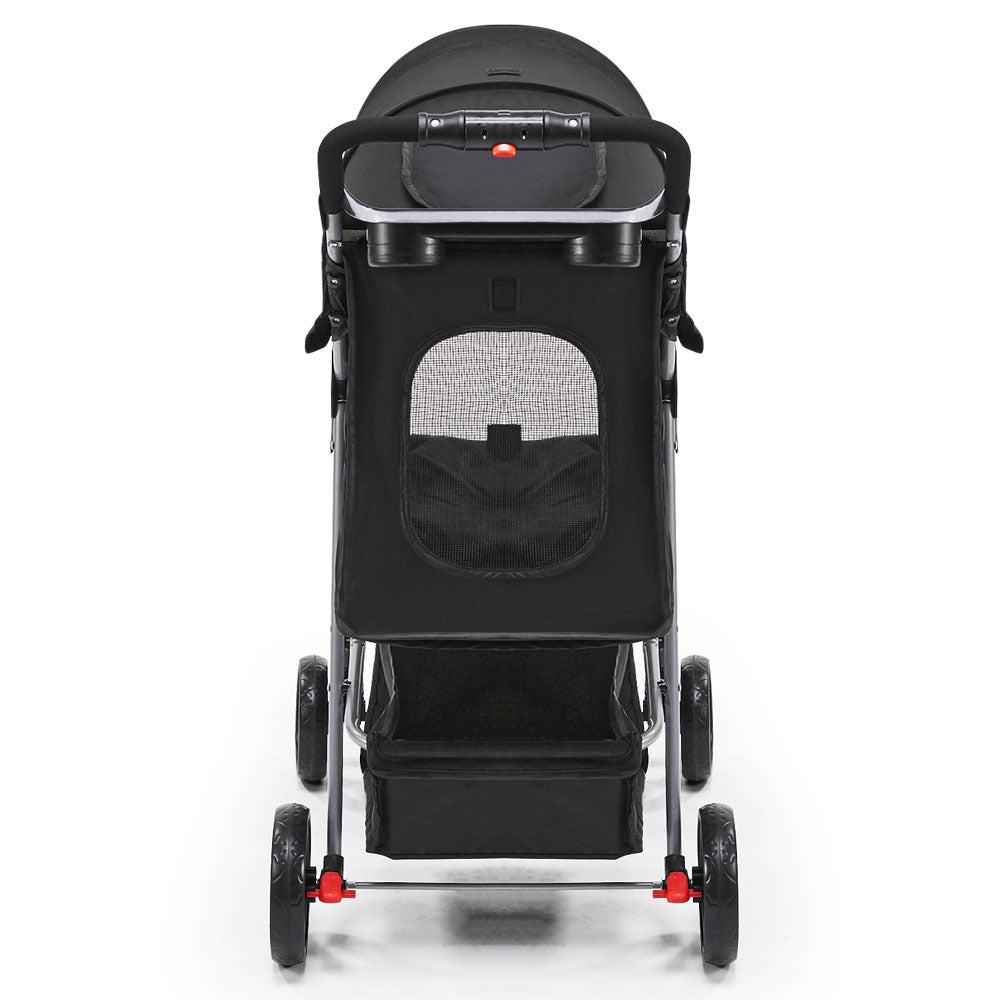 i.Pet 4 Wheel Pet Stroller - Black