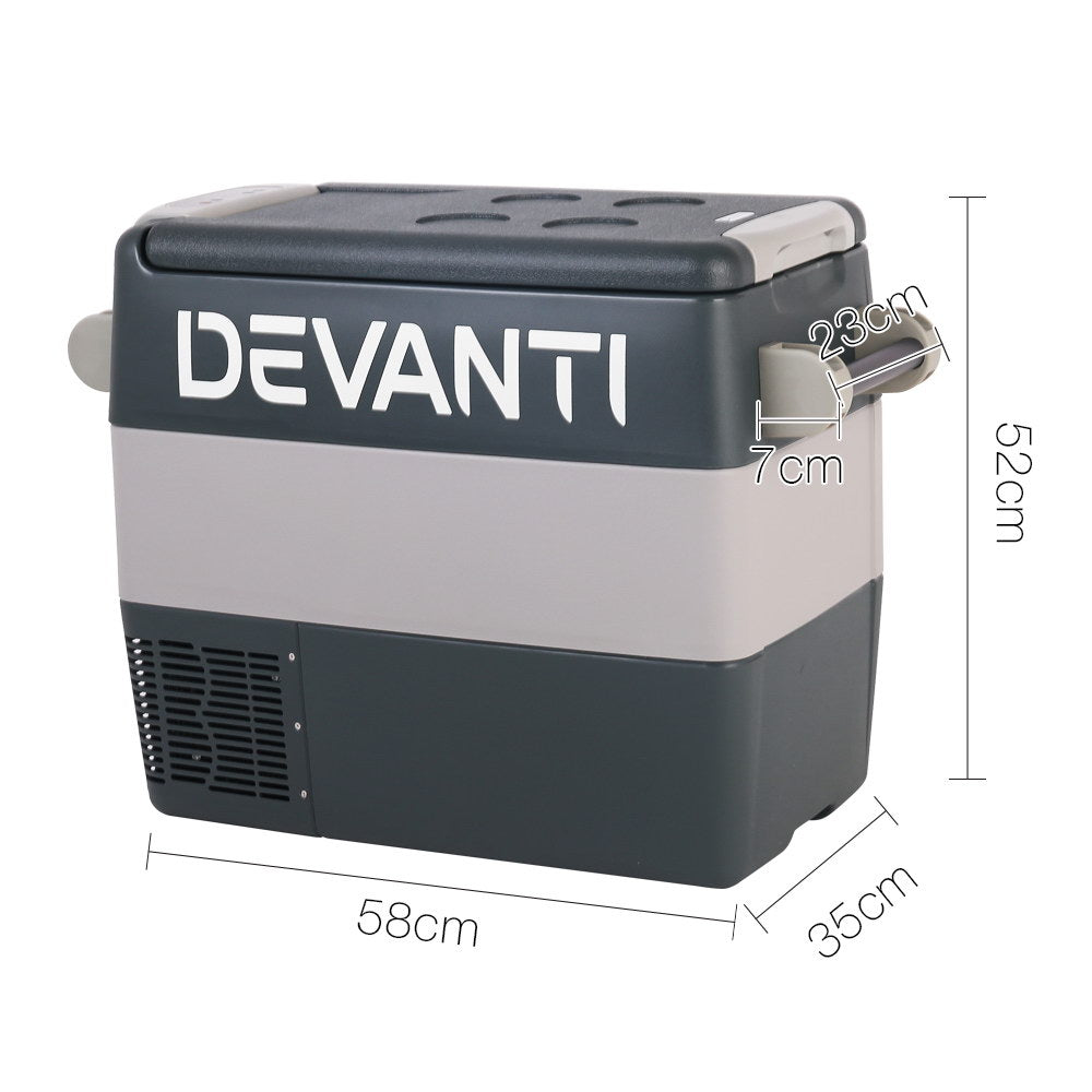 Devanti 55L Portable Fridge Freezer Cooler Caravan Camping