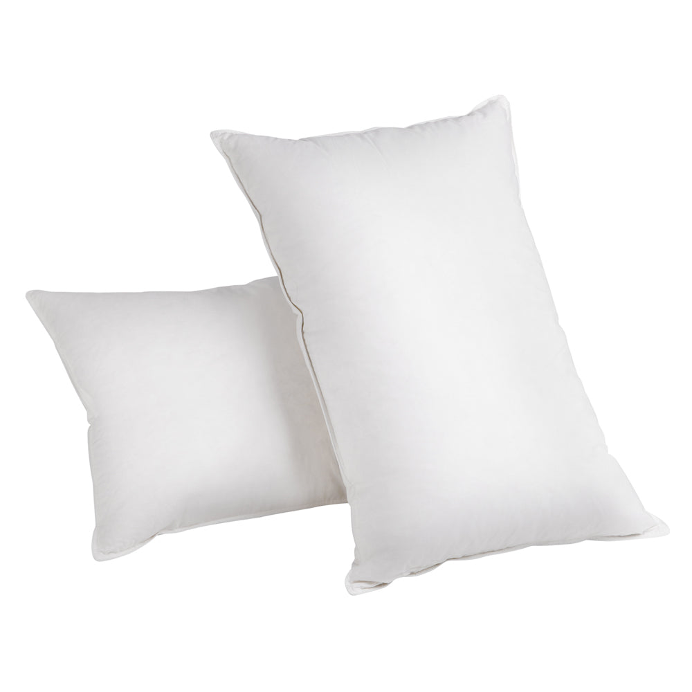 Giselle Bedding Set of 2 Goose Feather and Down Pillow - White