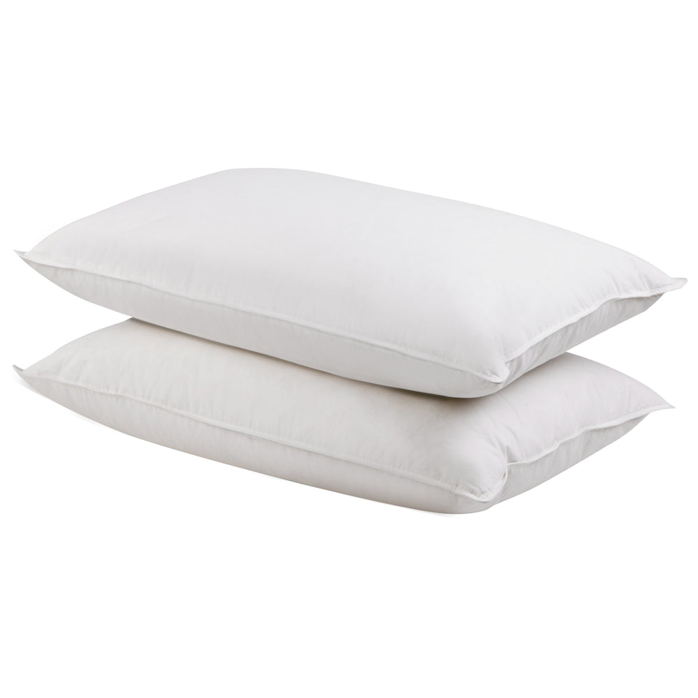 Giselle Bedding Set of 2 Goose Feather and Down Pillow - White