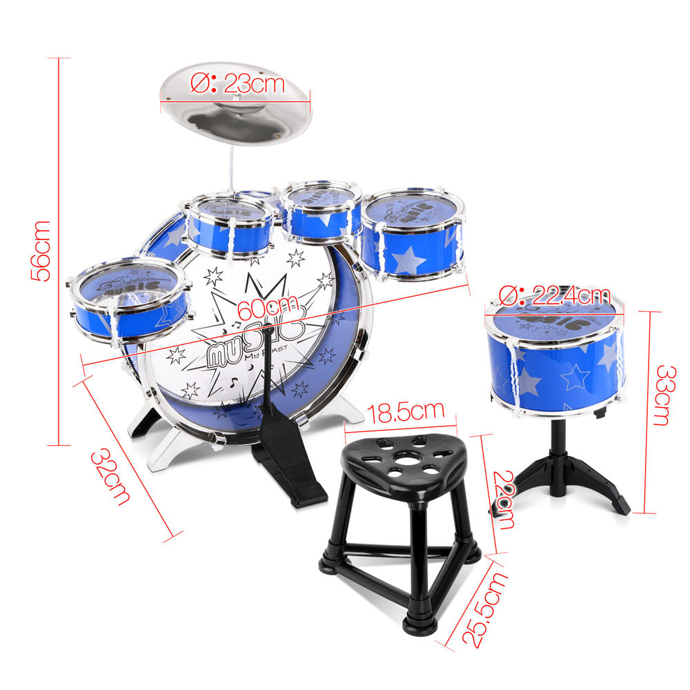 Keezi 11 Piece Kids Drum Set