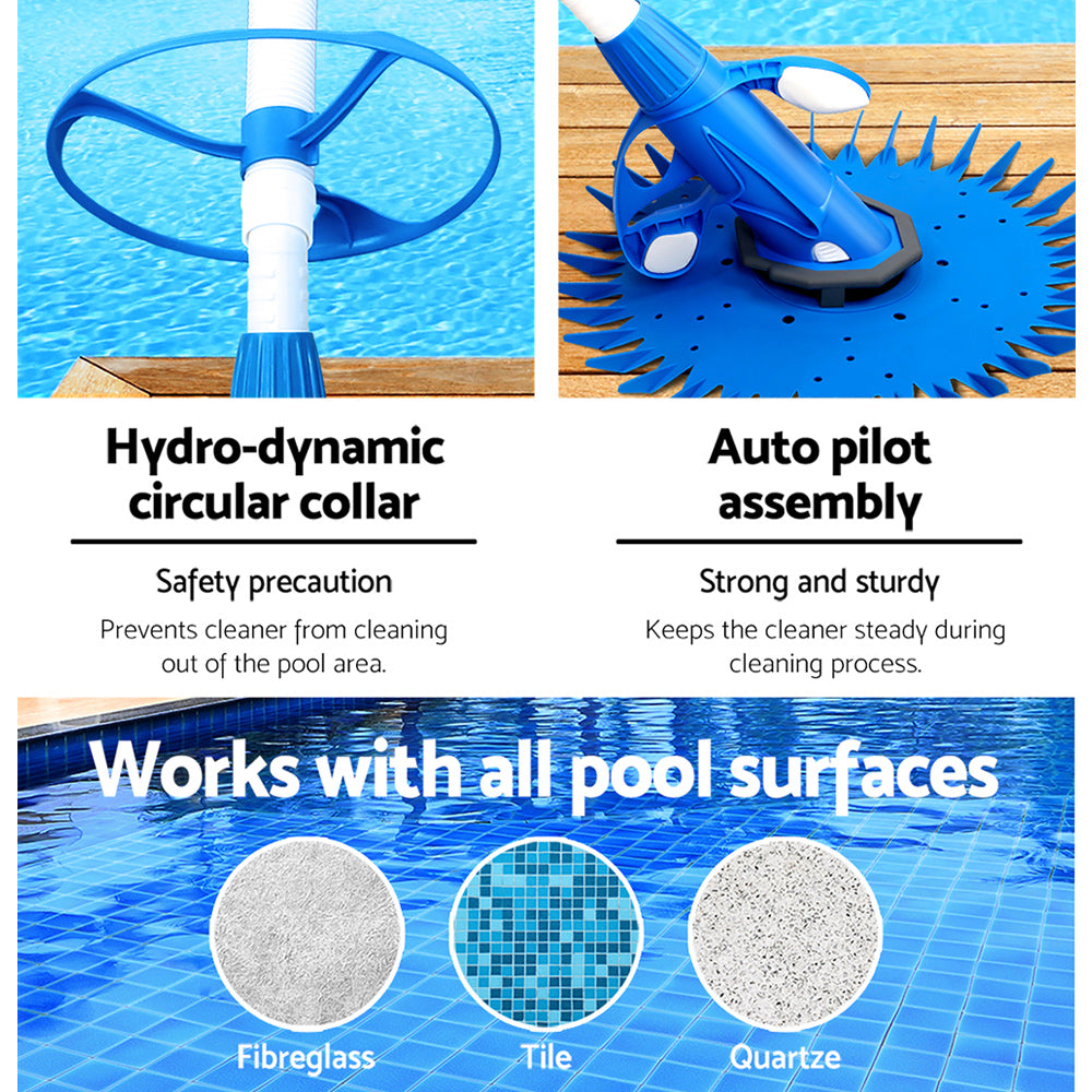 Aquabuddy Swimming Pool Cleaner Floor Climb Wall Automatic Hose Leaf Catcher