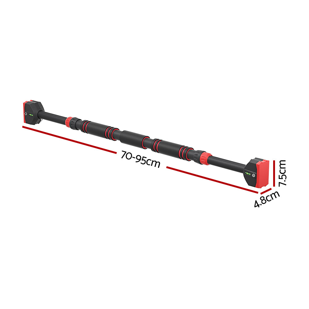 Everfit Adjustable Doorway Pull-Up Bar 70CM-95CM Chin-Up Bar with Level Meter
