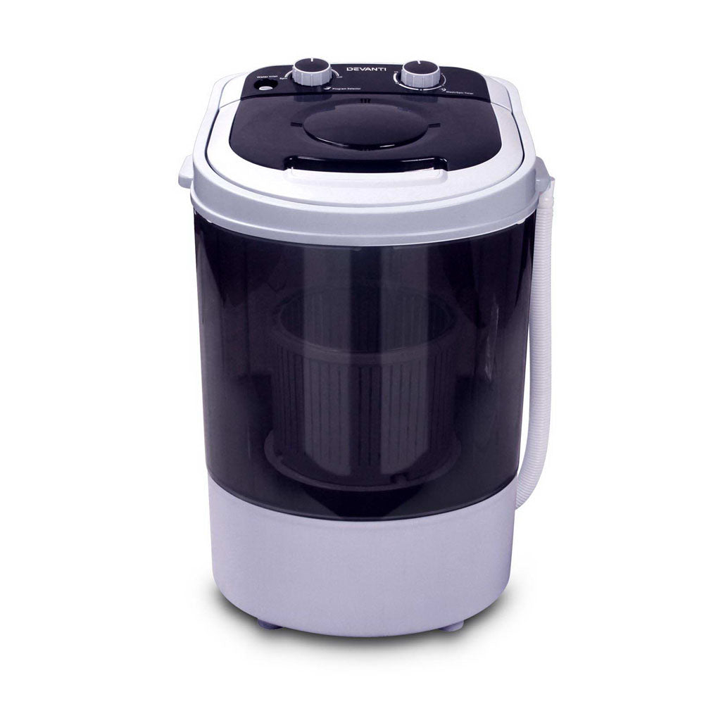 Devanti 4KG Mini Portable Washing Machine - Black