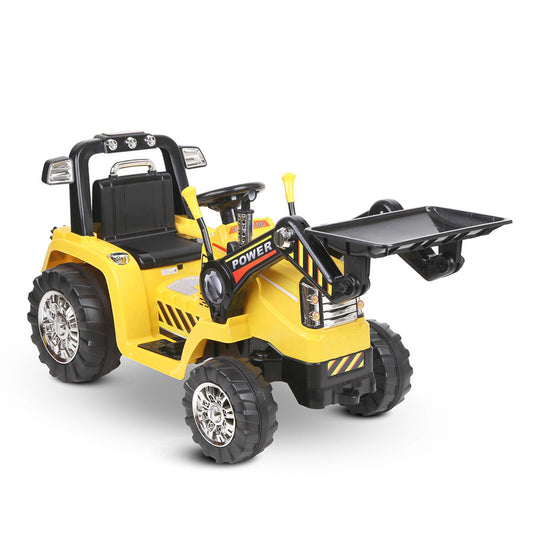 Rigo Kids Ride On Bulldozer Digger Electric Car Yellow