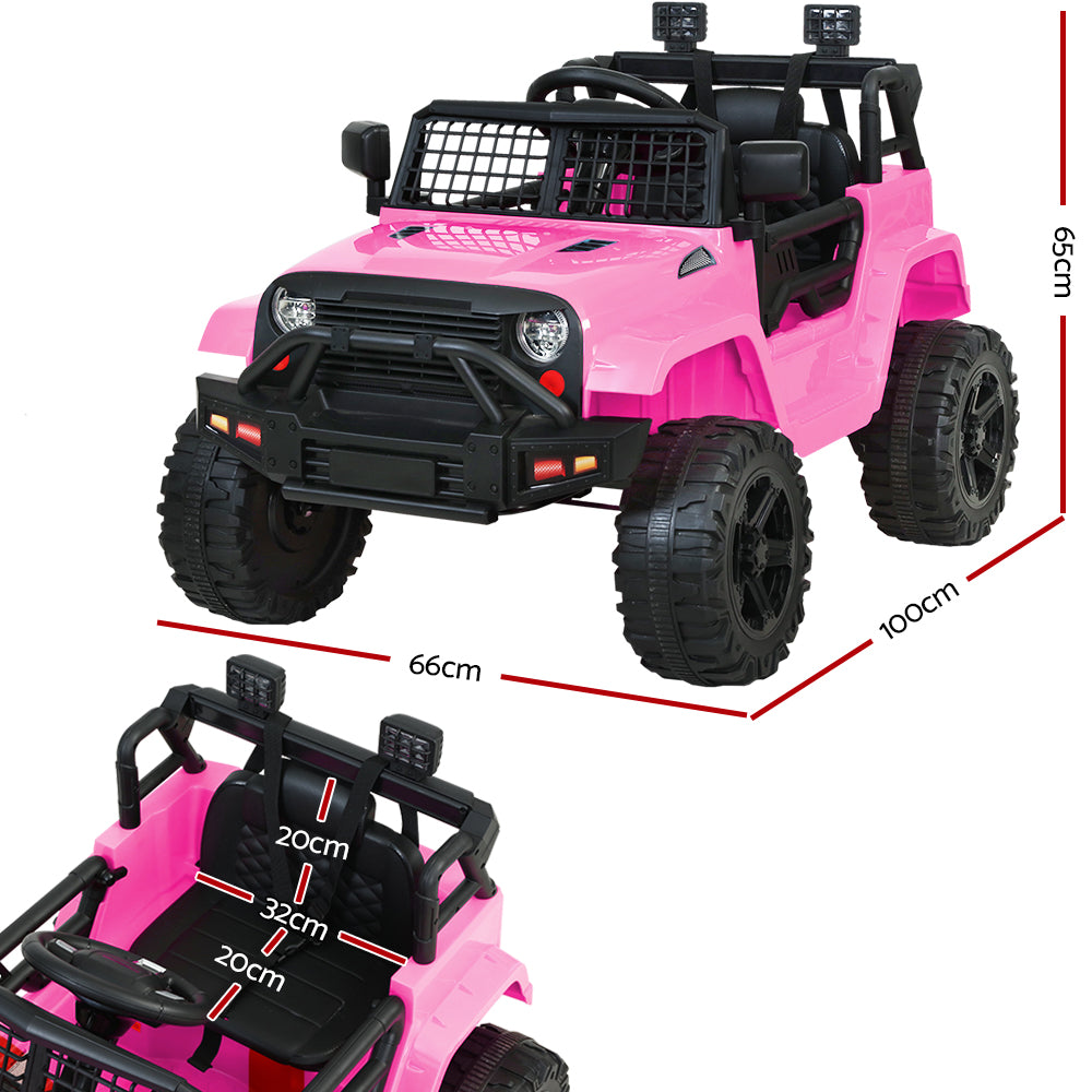 Rigo Kids Ride On Car Electric 12V Car Toys Jeep Battery Remote Control Pink