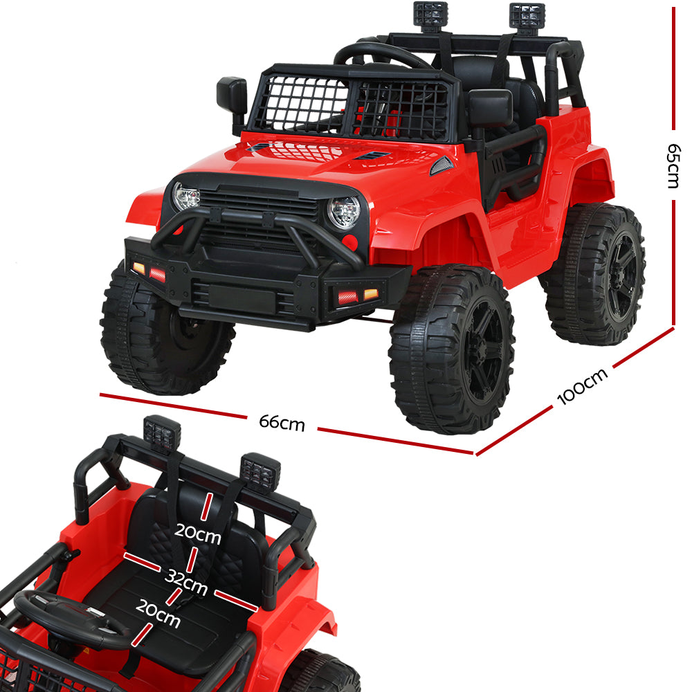 Rigo Kids Ride On Car Electric 12V Car Toys Jeep Battery Remote Control Red