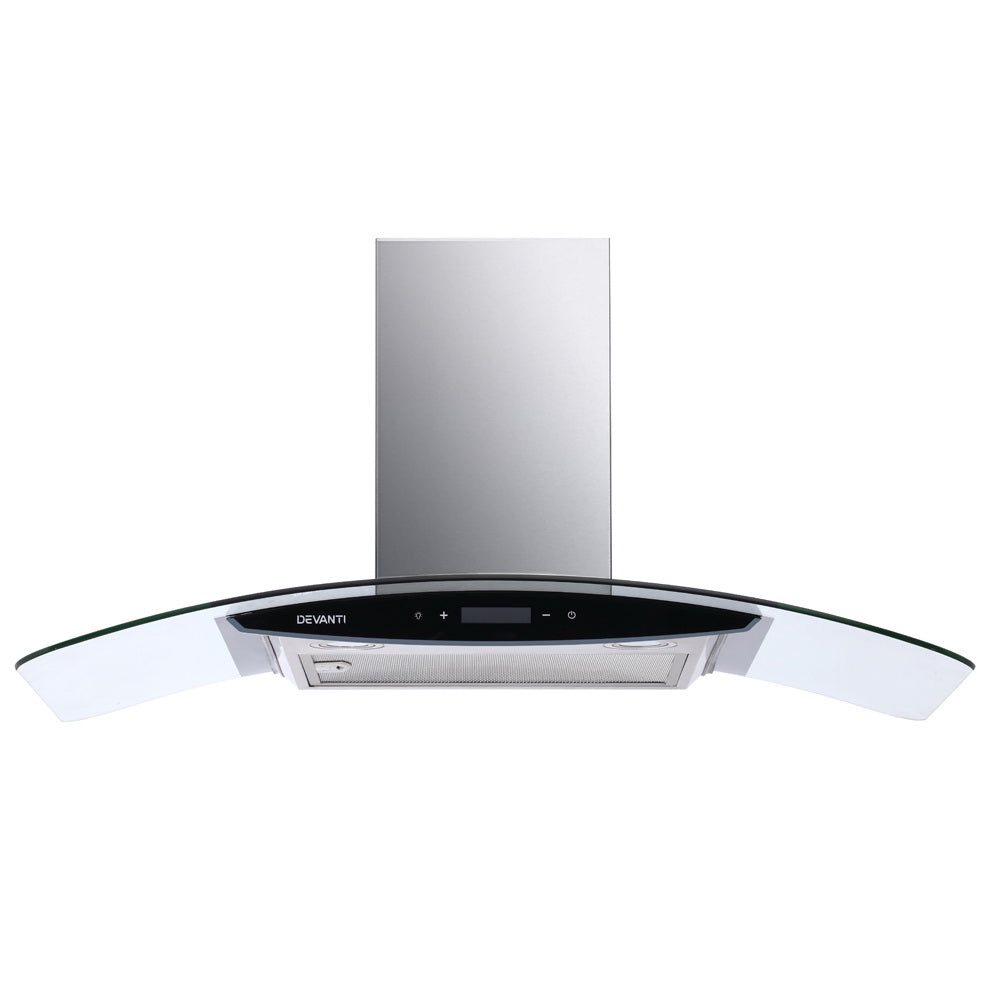 DEVANTi Commercial Rangehood Range Hood Stainless Kitchen Canopy 900mm