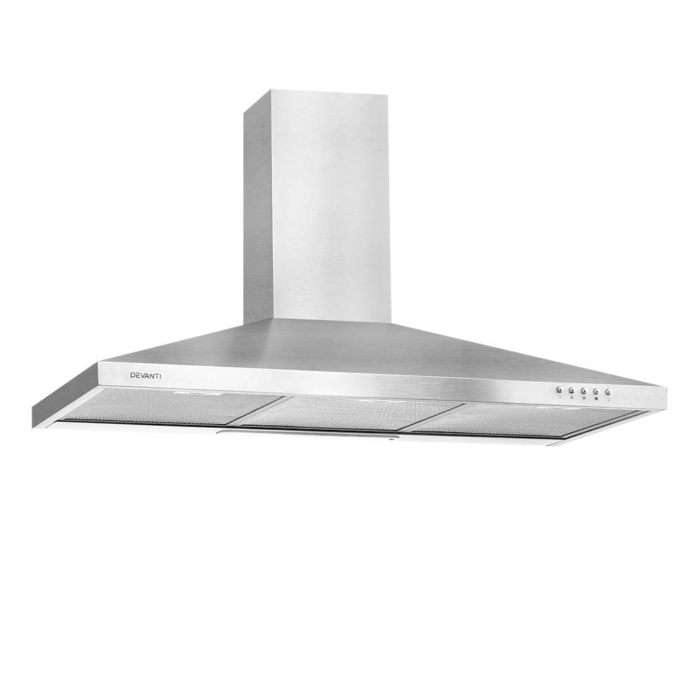 DEVANTi 900mm Rangehood Stainless Steel Range Hood Home Kitchen Canopy