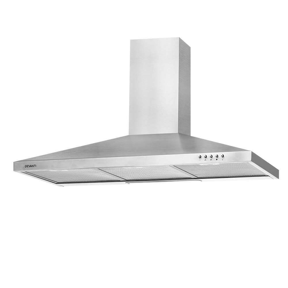 DEVANTi 900mm Rangehood Stainless Steel Range Hood Home Kitchen Canopy