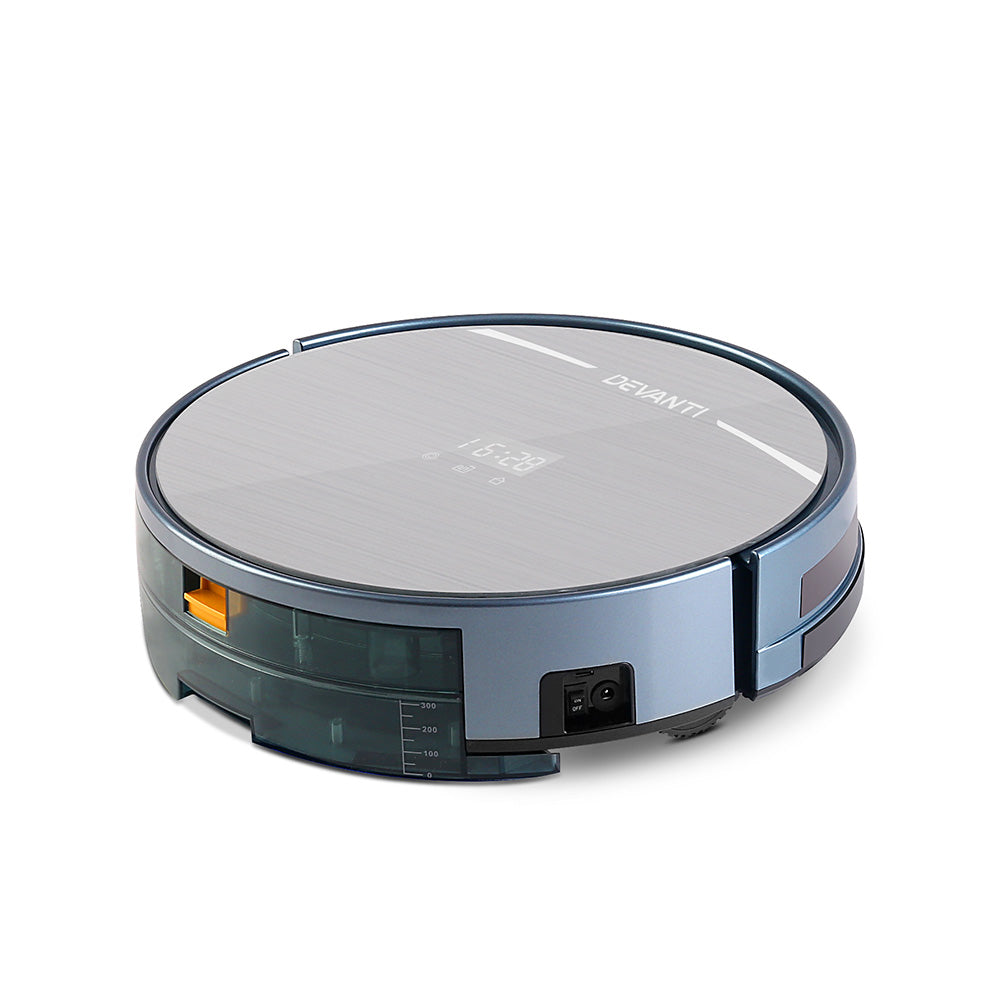 Devanti 4 Mode Robotic Vacuum Cleaner - Silver & Blue