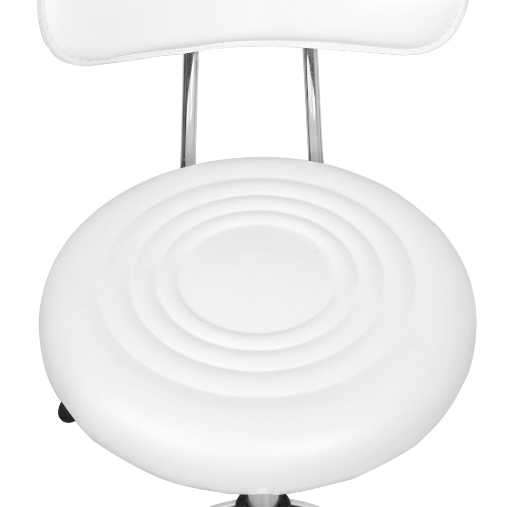 Artiss PU Leather Swivel Salon Stool - White