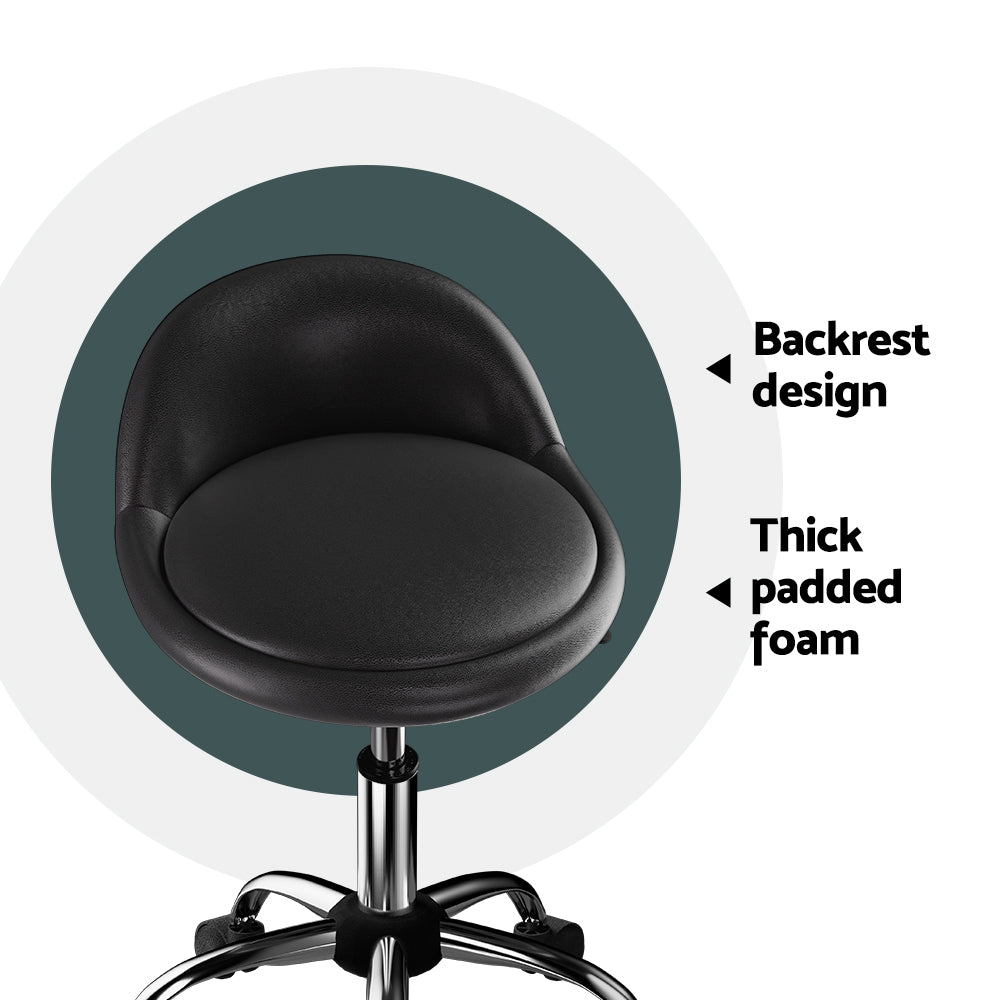 Artiss Salon Stool Swivel Chair Backrest Chairs