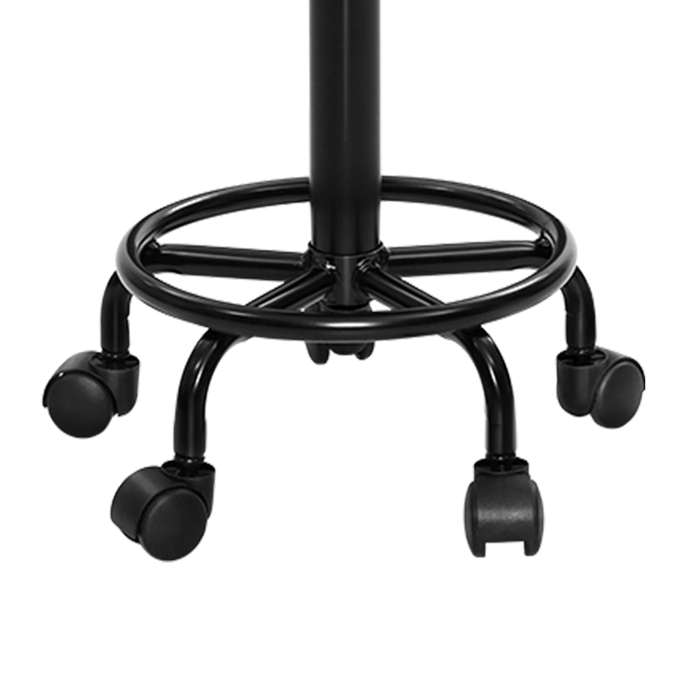 Artiss Round Salon Stool Stools Black Swivel Barber Hair Hydraulic Chairs Lift