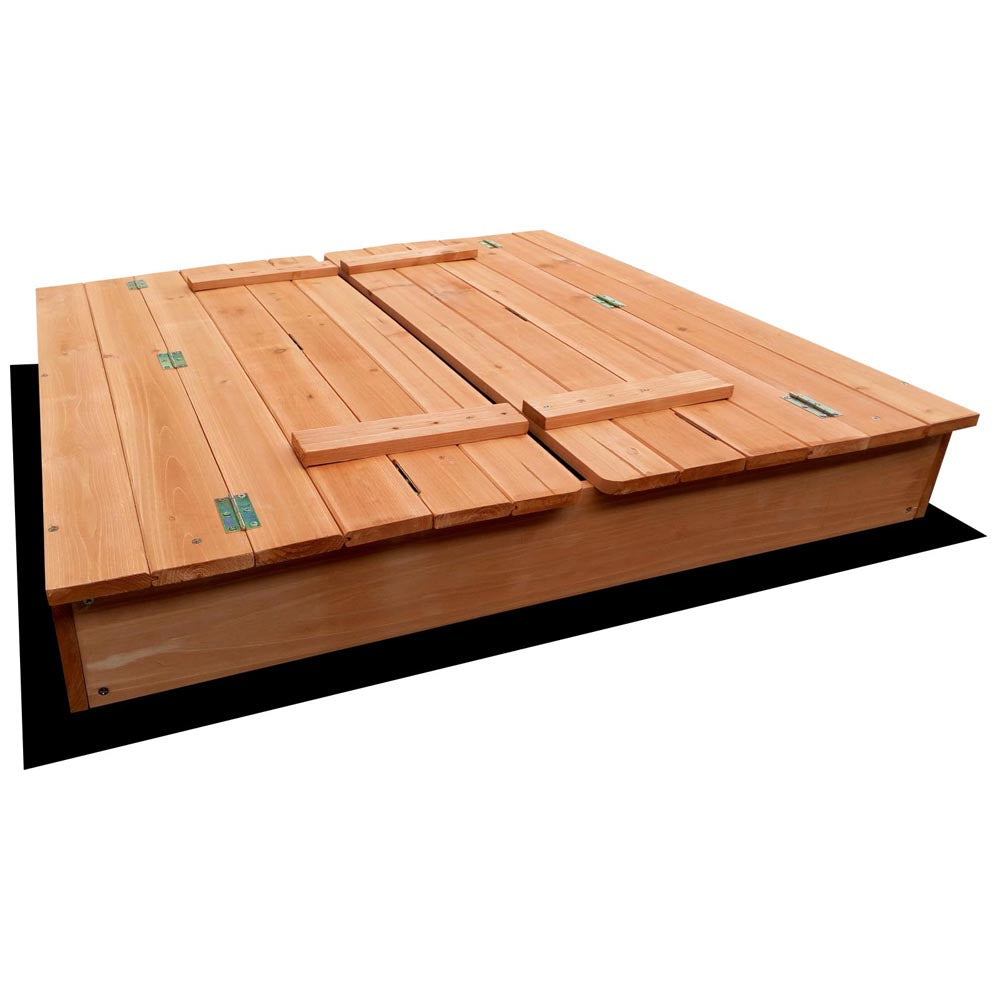 Keezi Wooden Outdoor Sandpit Set - Natural Wood