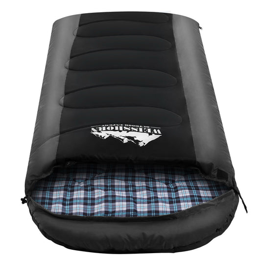 Weisshorn Sleeping Bag Bags Single Camping Hiking -20Â°C to 10Â°C Tent Winter Thermal Grey