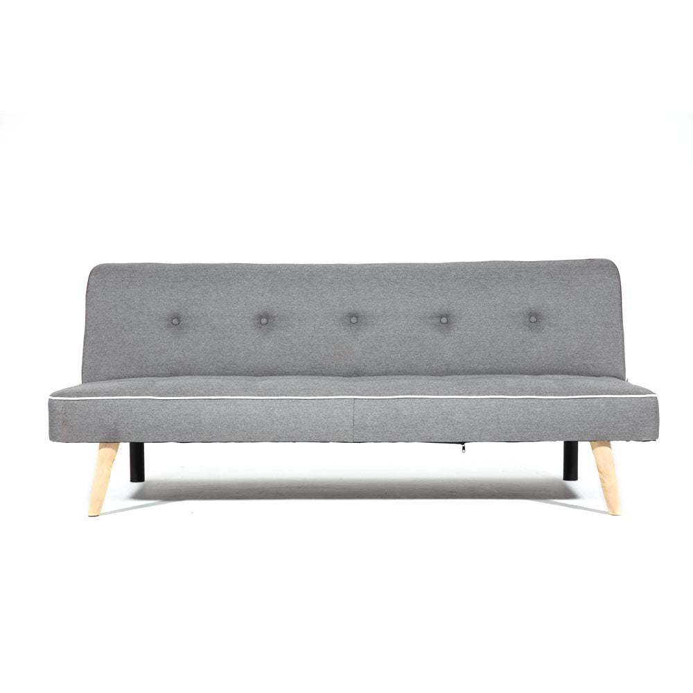 3 Seater Fabric Sofa Bed - Grey