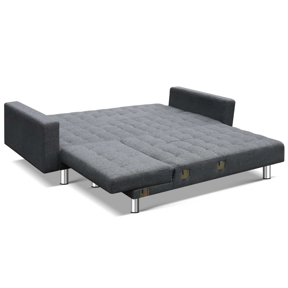 Artiss Modular Fabric Sofa Bed - Grey