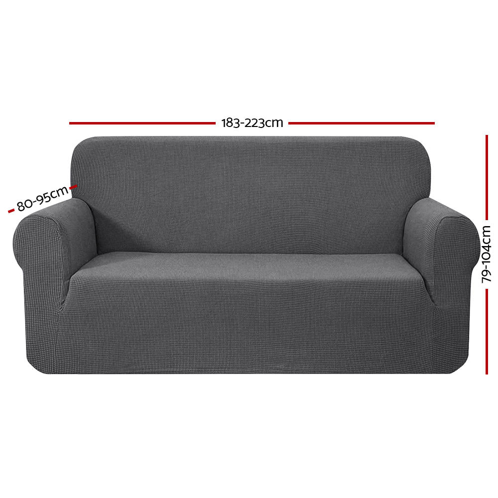 Artiss High Stretch Sofa Cover Couch Lounge Protector Slipcovers 3 Seater Grey