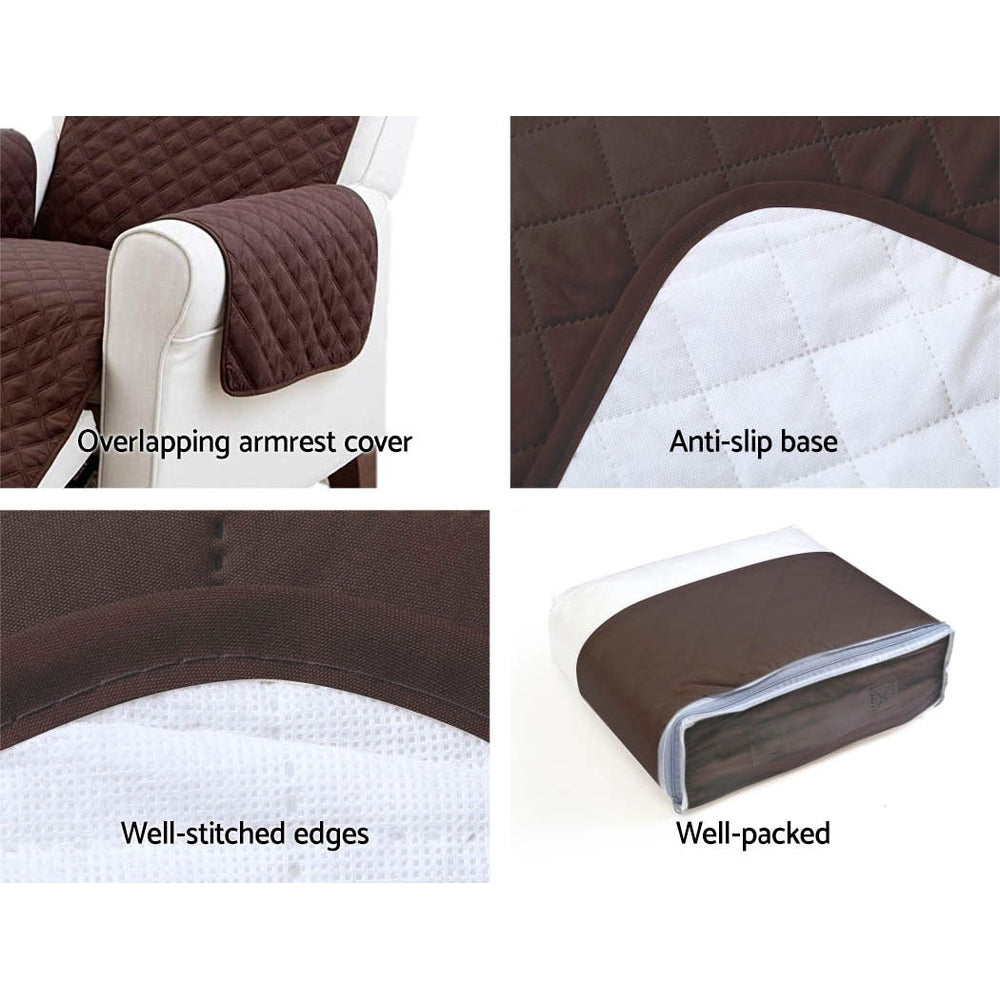 Artiss Sofa Cover Quilted Couch Covers Protector Slipcovers 3 Seater Coffee