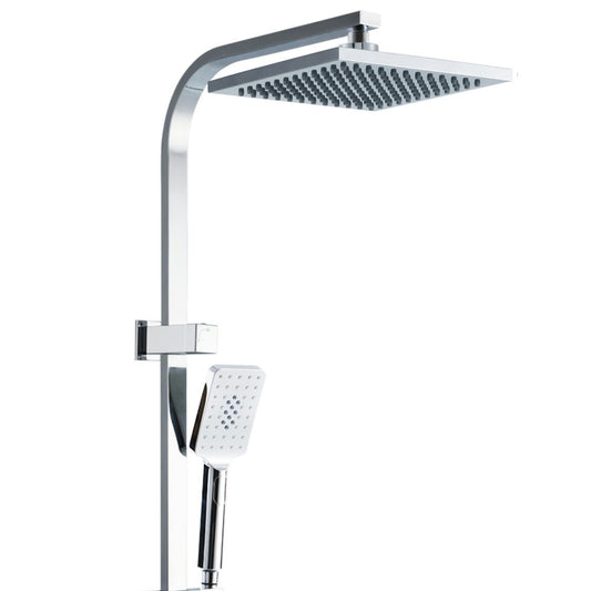 WELS 8 Rain Shower Head Set Square Dual Heads Faucet High Pressure Hand Held