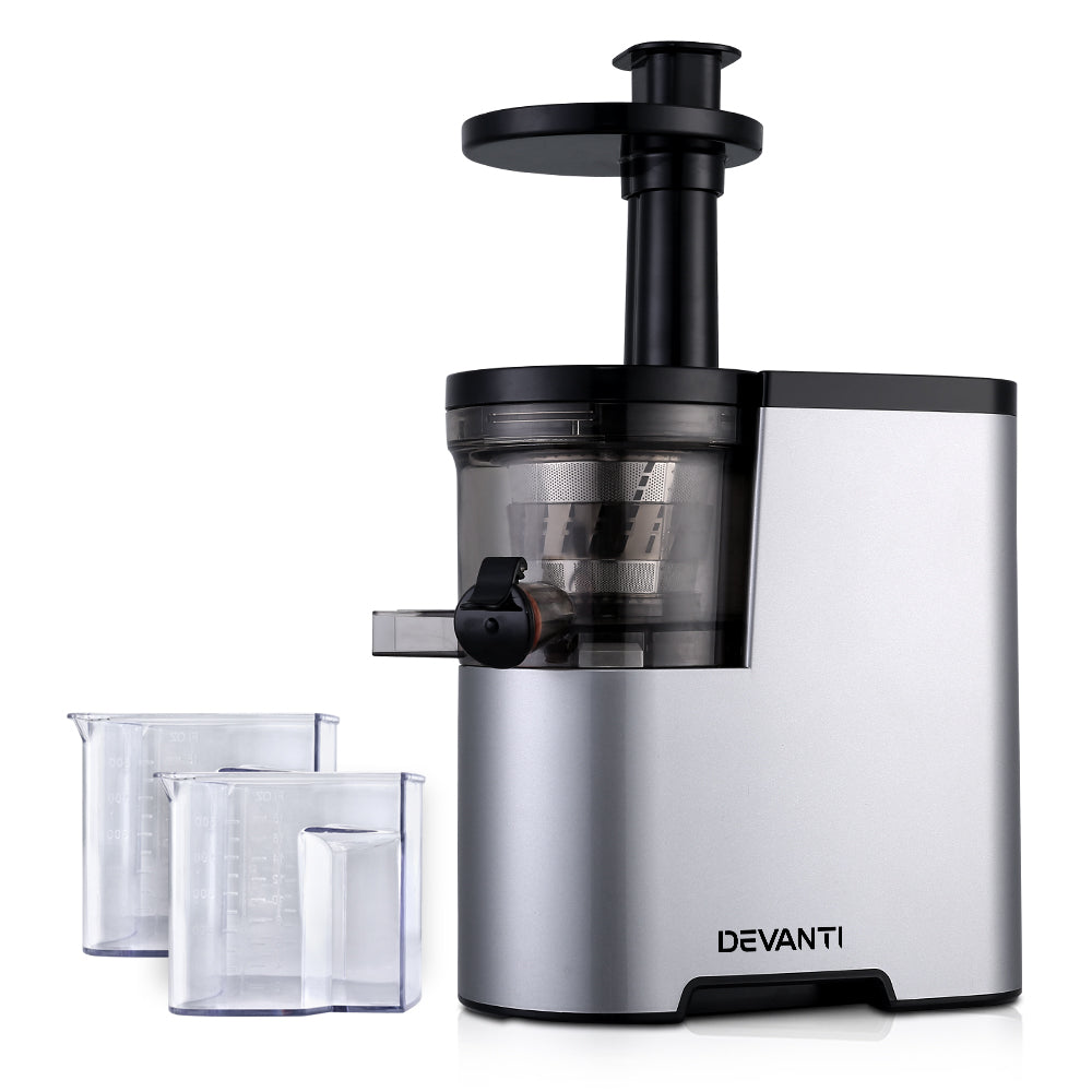 Devanti Cold Press Slow Juicer Silver