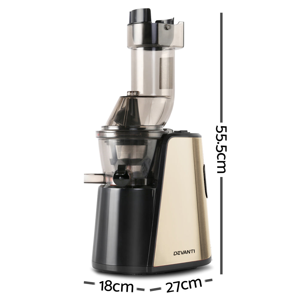 Devanti Cold Press Slow Juicer Gold