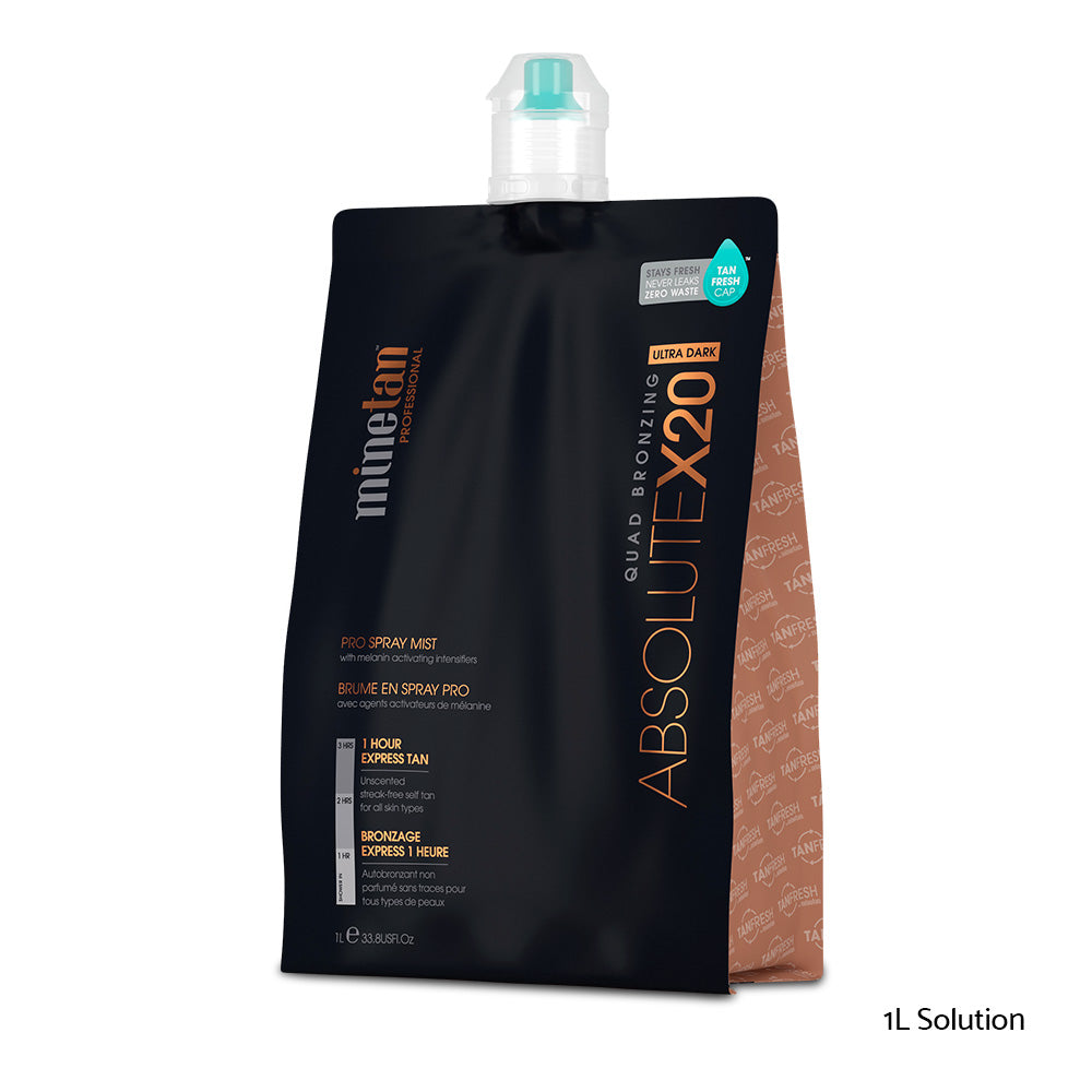 Minetan Professional Sunless Spray Tan Solution - Absolute