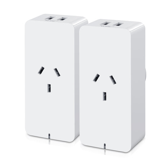 2x WiFi Smart Plug Home Socket Switch Outlet APP Control USB Port Alexa Amazon