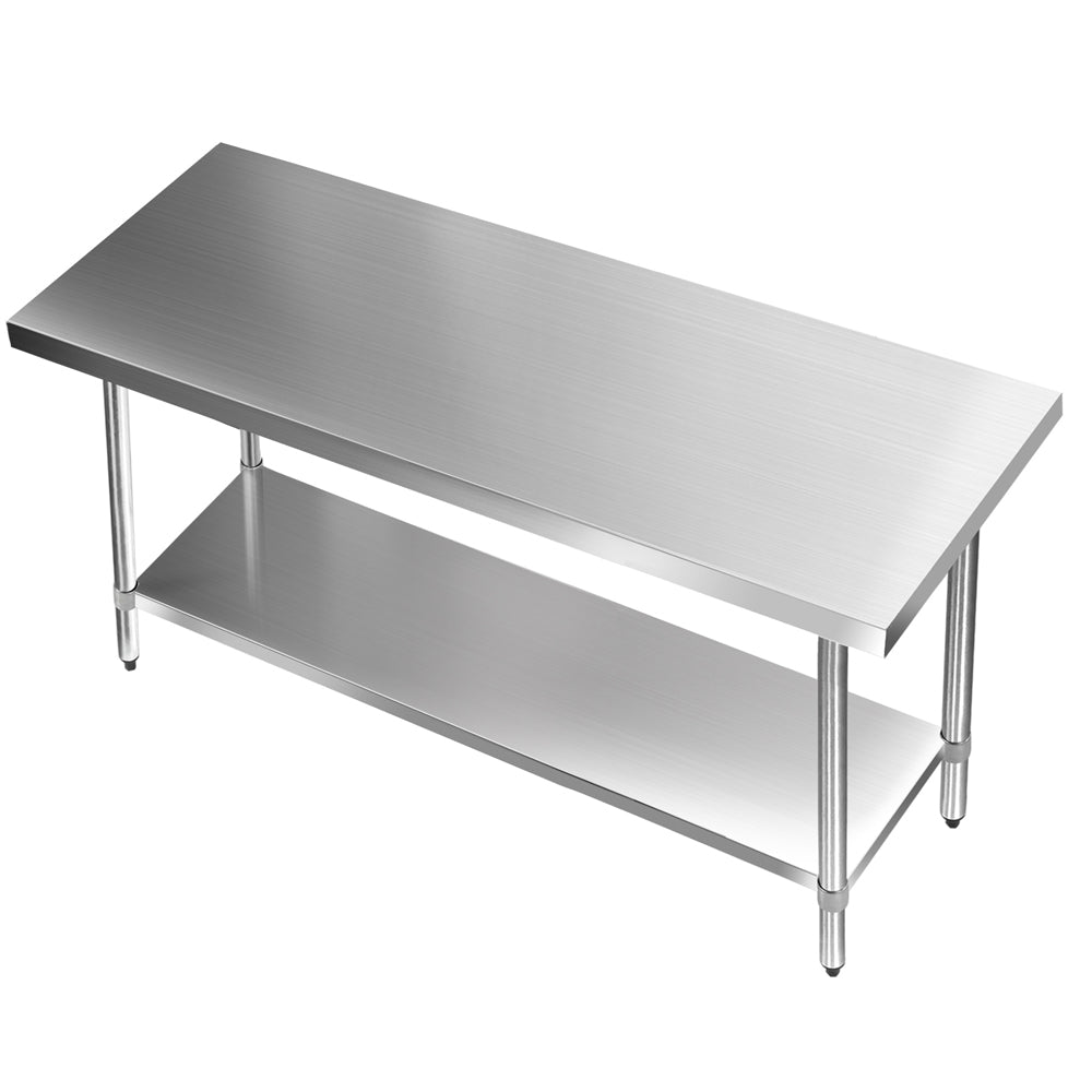 Cefito 610 x 1524mm Commercial Stainless Steel Kitchen Bench