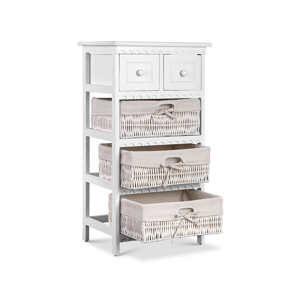 Artiss 3 Basket Storage Drawers - White
