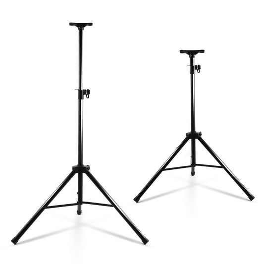 Set of 2 Adjustable 200CM Speaker Stand - Black