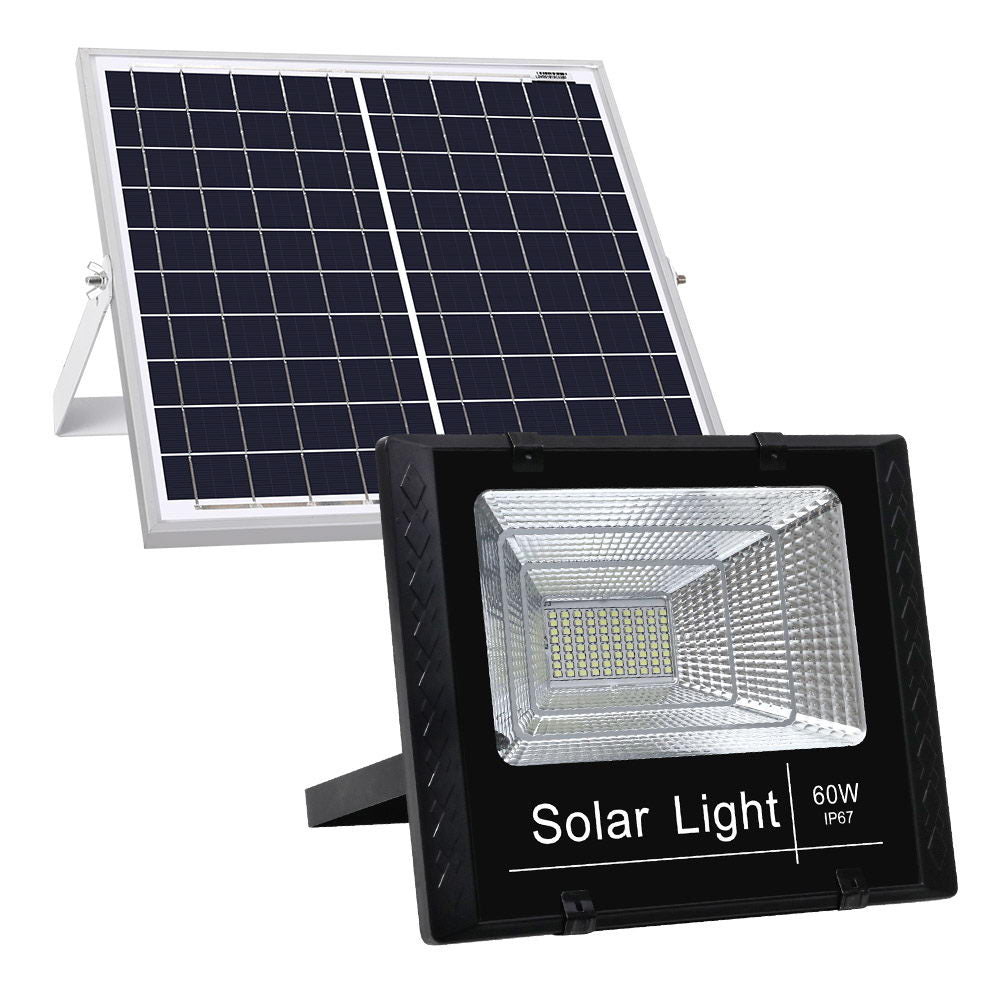 LED Solar Lights Street Flood Light Remote Outdoor Garden Security Lamp 60W