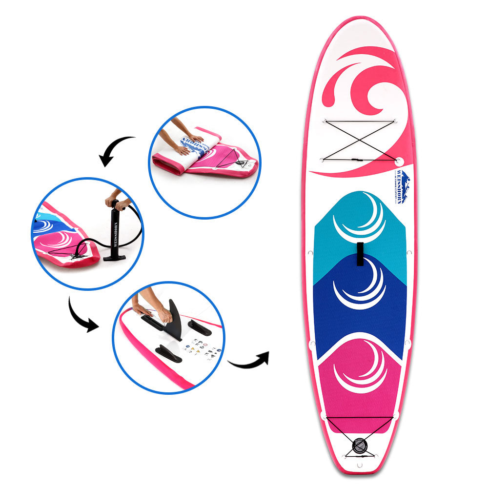 Weisshorn 10FT Stand Up Paddle Board Inflatable SUP Surfborads 15CM Thick