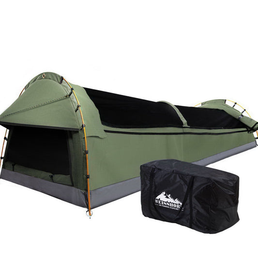 Weisshorn Double Swag Camping Swags Canvas Tent Deluxe Celadon