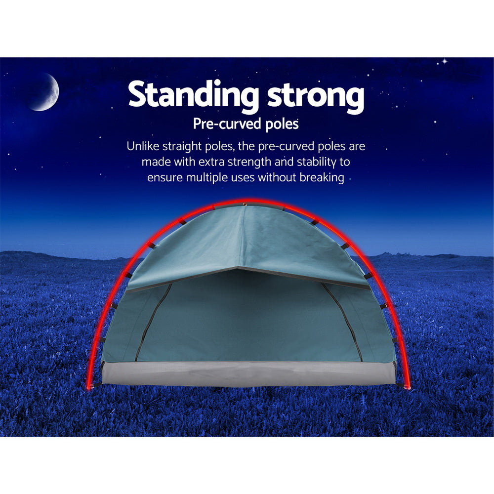 Weisshorn Swags Double Camping Swag Water Reistant Ripstop Canvas 2 Person