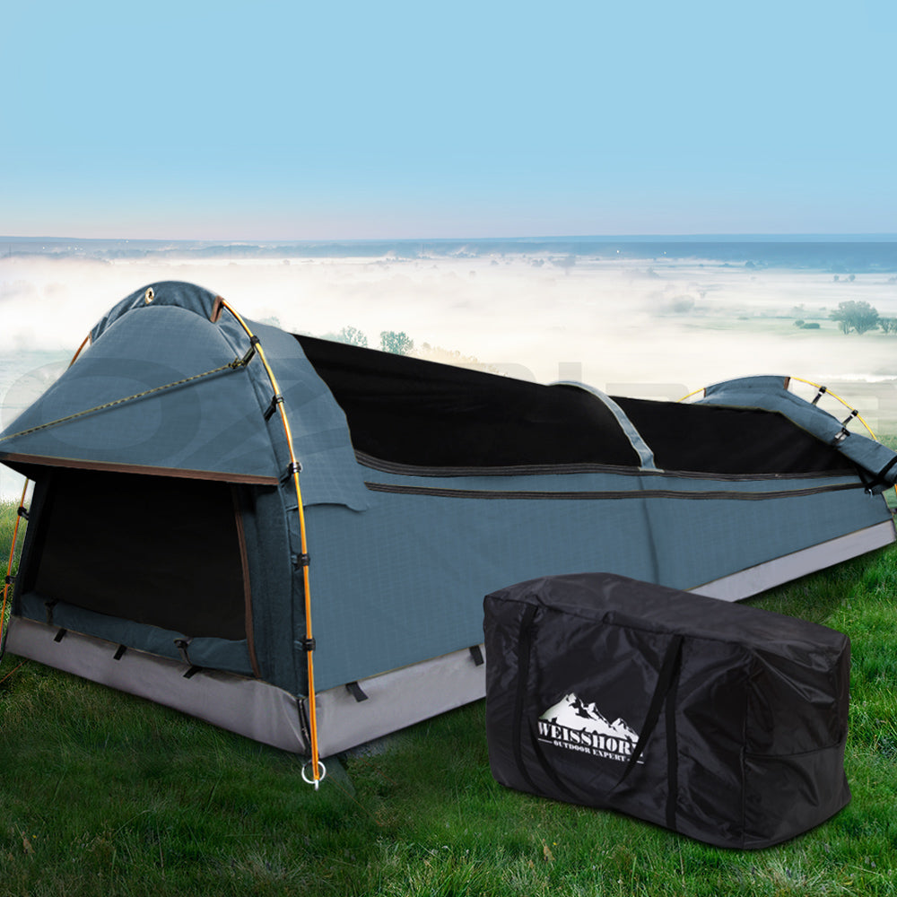 Weisshorn Swags Double Camping Swag Water Reistant Ripstop Canvas 2 Person