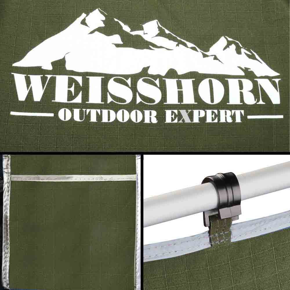 Weisshorn King Single Swag Camping Swag Canvas Tent - Celadon