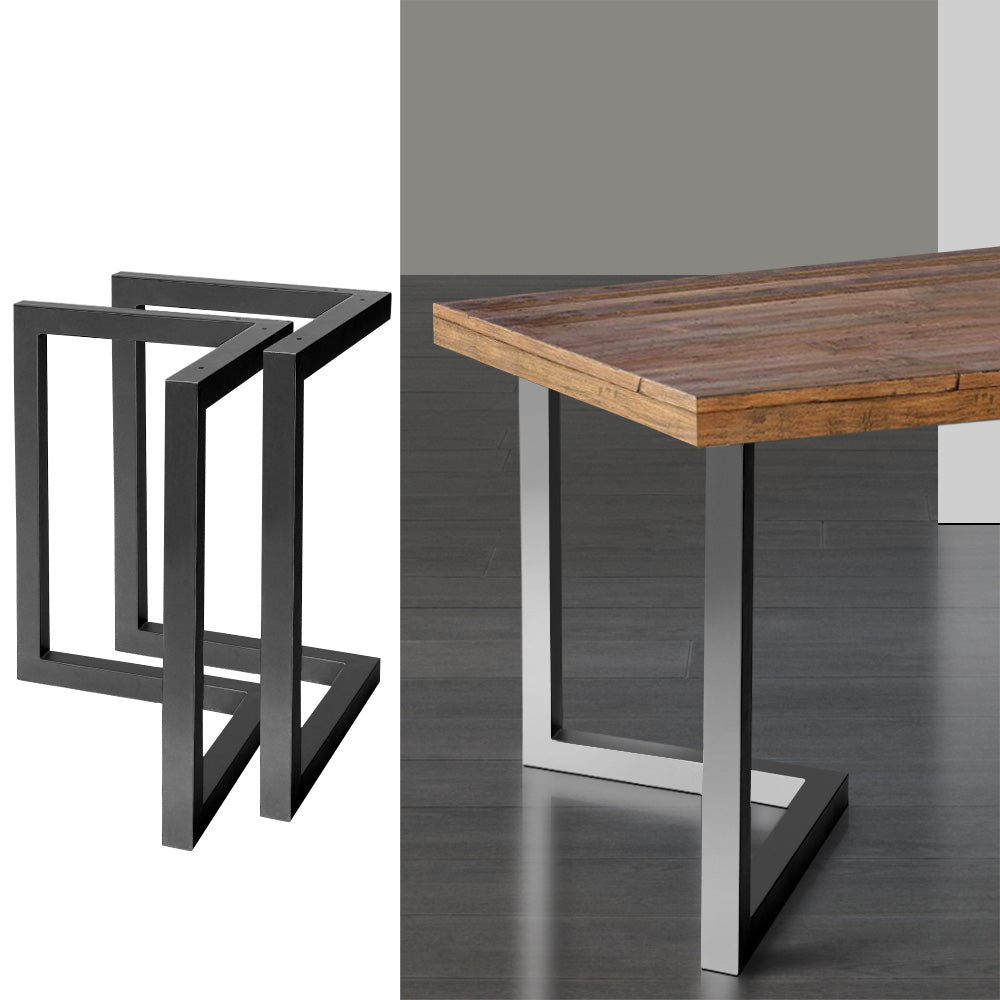 Artiss 2x Coffee Dining Table Legs 71x70CM Steel Industrial Vintage Bench Metal