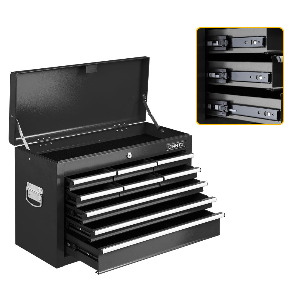Giantz Tool Box Chest Cabinet Trolley Cart Garage Mechanic Toolbox Storage Black