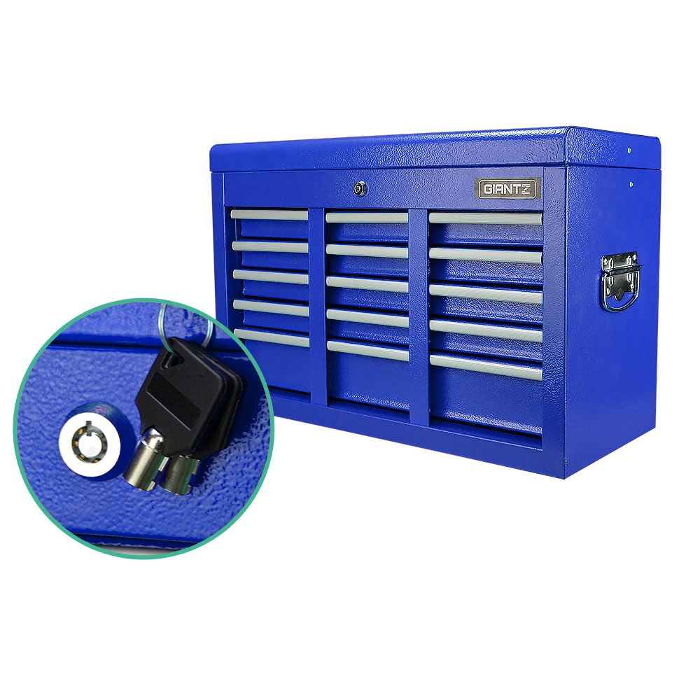 Giantz 9 Drawer Mechanic Tool Box Storage Chest - Blue