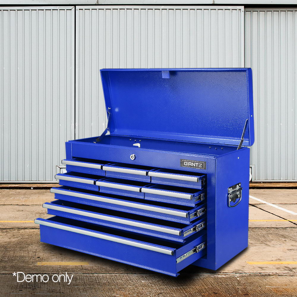 Giantz 9 Drawer Mechanic Tool Box Storage Chest - Blue