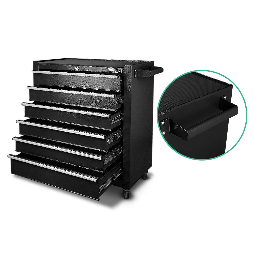 Giantz 6 Drawer Mechanic Tool Box Storage - Black