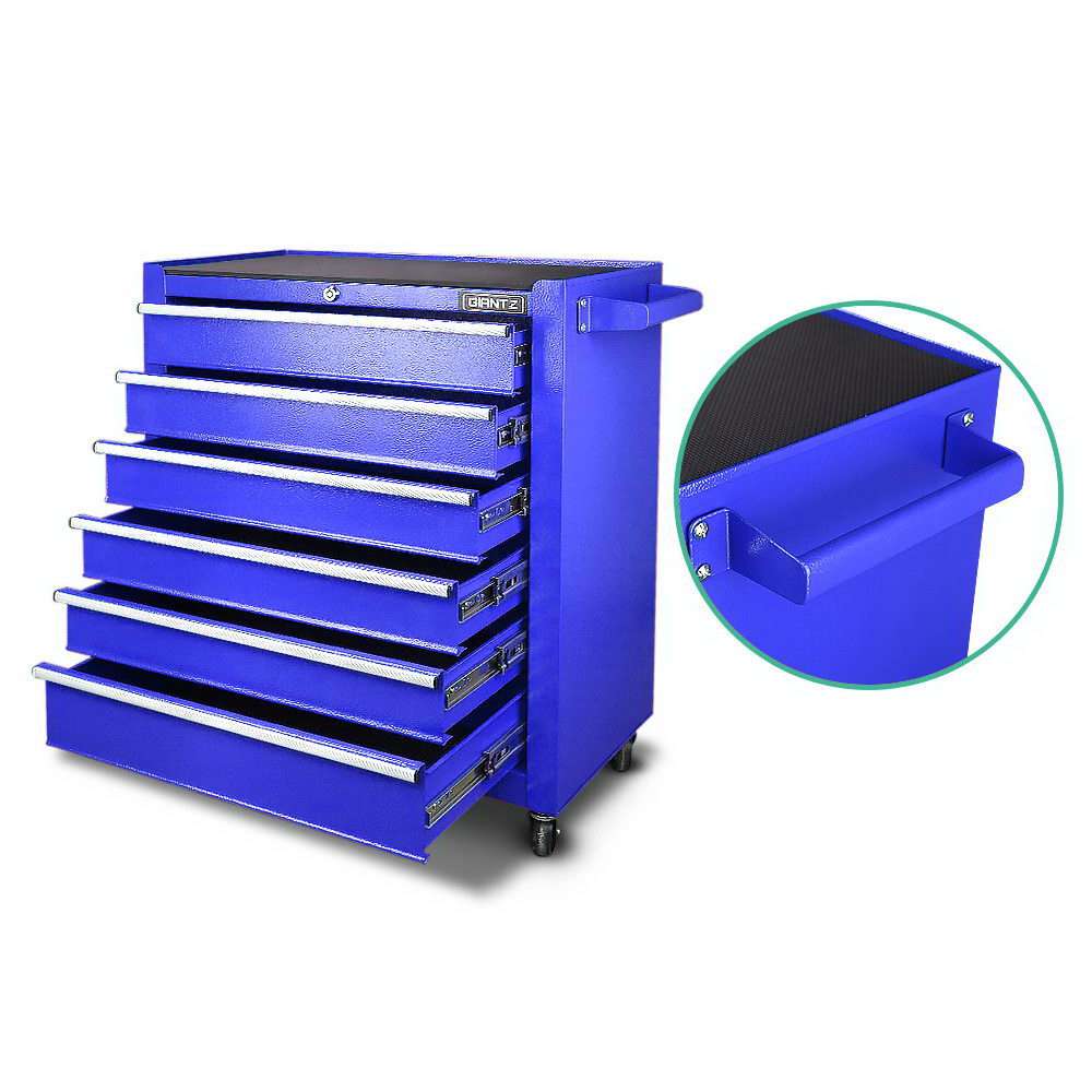 Giantz 6 Drawer Mechanic Tool Box Storage - Blue