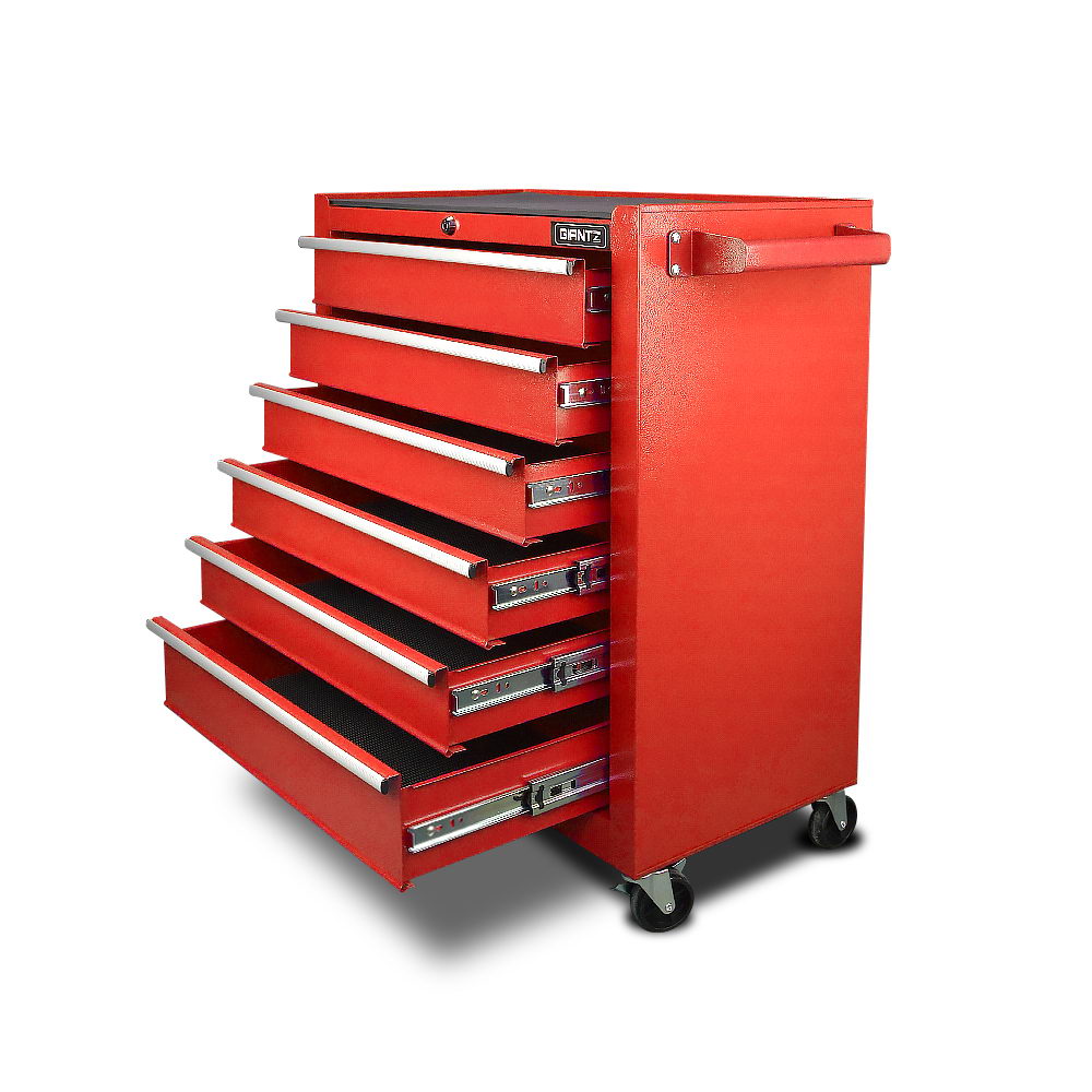 Giantz 6 Drawer Mechanic Tool Box Storage - Red