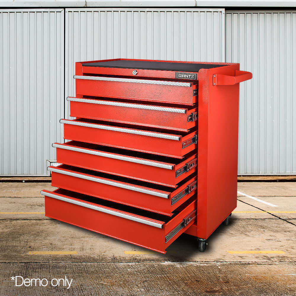 Giantz 6 Drawer Mechanic Tool Box Storage - Red