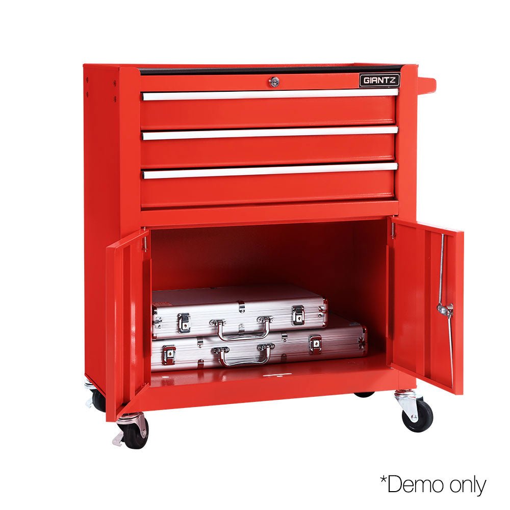 Giantz Tool Box Chest Cabinet Trolley Cart Storage Drawers Red